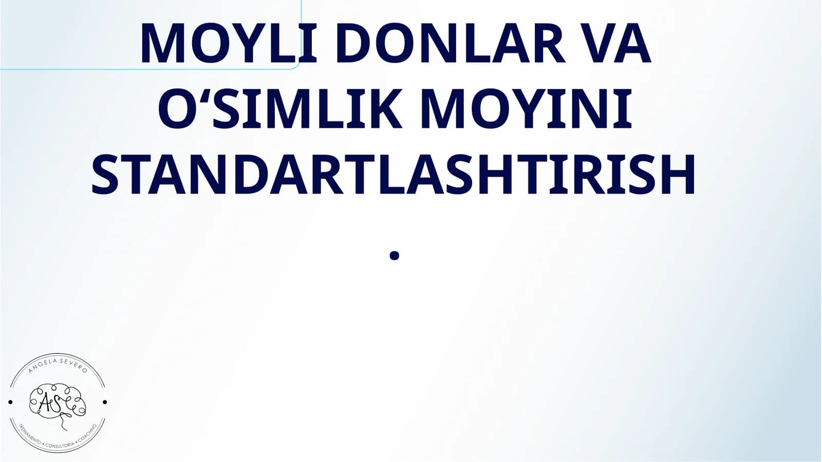 MOYLI DONLAR VA O‘SIMLIK MOYINI STANDARTLASHTIRISH