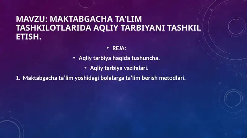 Aqliy tarbiya