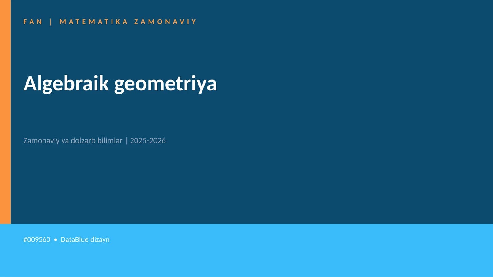 FAN | MATEMATIKA ZAMONAVIY