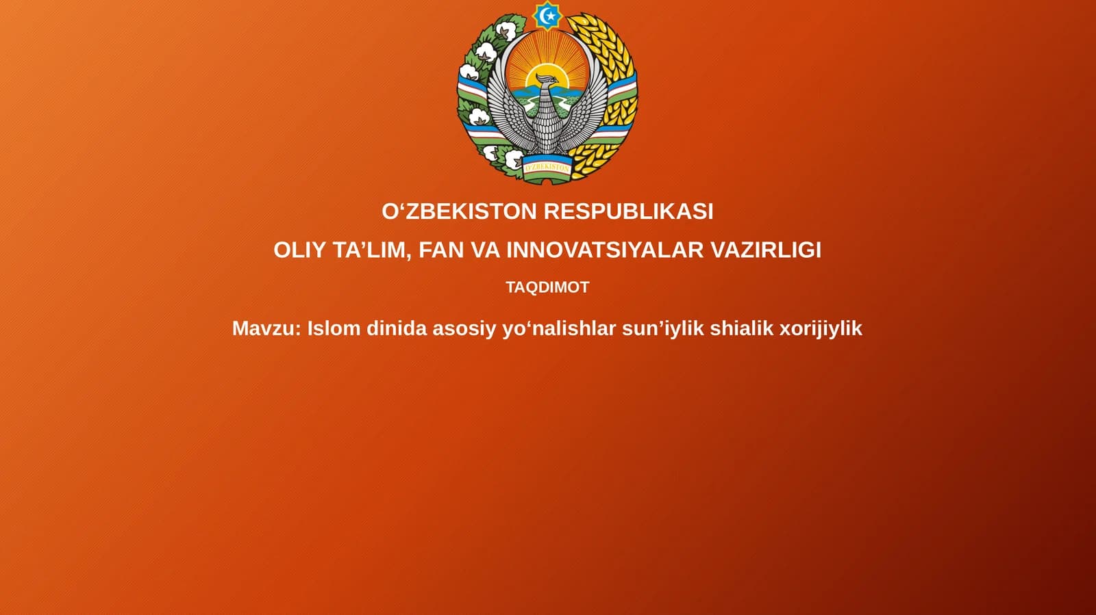 Islomdinidaasosiyyoʻnalishlarsunʼiylikshialikxorijiylik