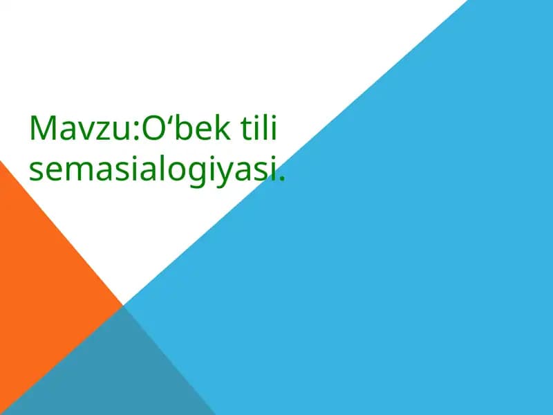 Semasiologiya