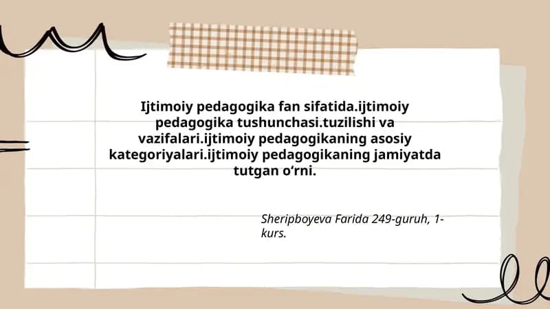 Ijtimoiy pedagogika