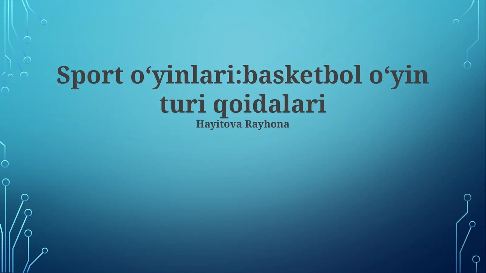 Basketbol O'yin Turi Qoidalari