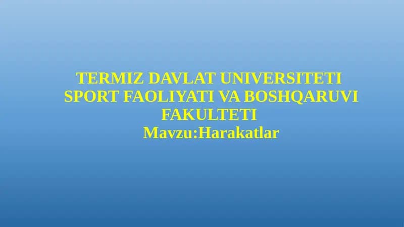 Harakatlar