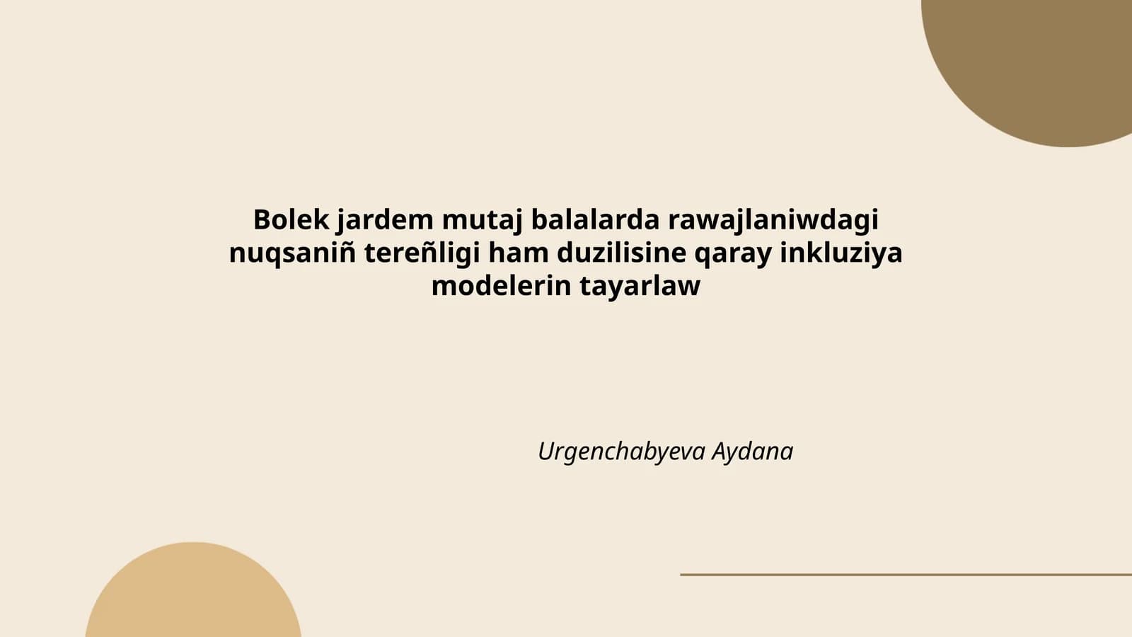 Inkluzyiv Ta'lim Modeli