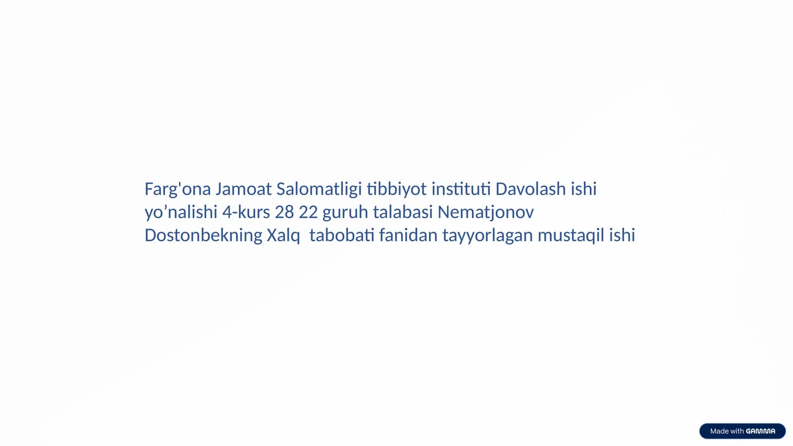 Zamonaviy tibbiyotda xalq tabobating o'rni