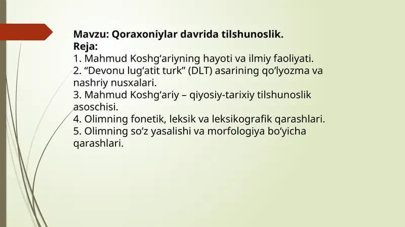 Qoraxoniylar davrida tilshunoslik