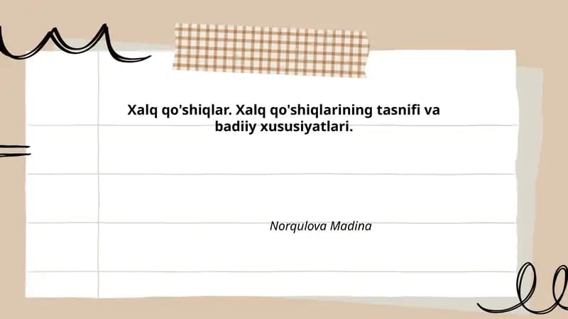 Xalq qo'shiqlari