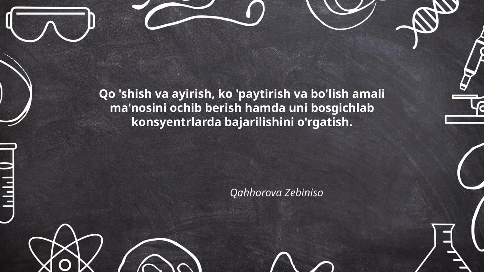 Qo'shish va ayirish, ko'paytirish va bo'lish amali ma'nosini ochib berish hamda uni bosgichlab konsyentrlarda bajarilishini o'rgatish