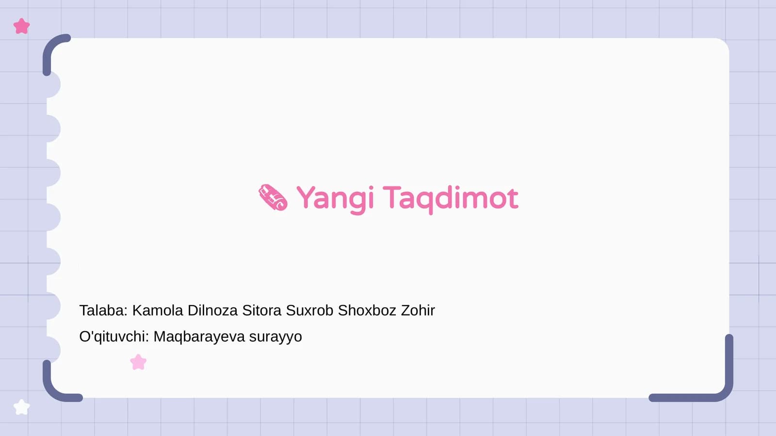 Yangi Taqdimot