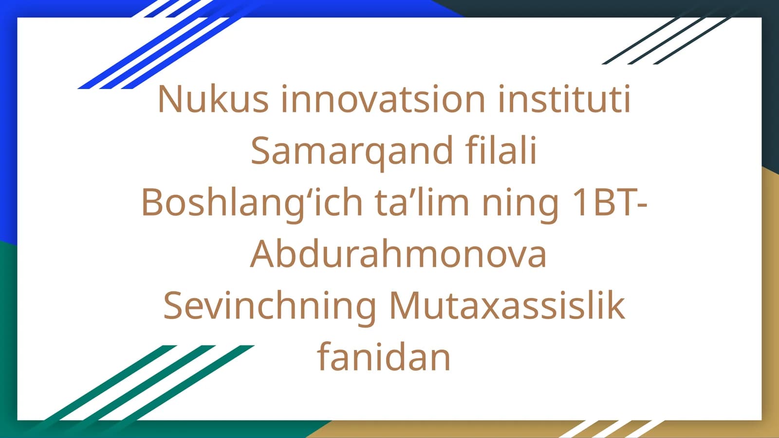 Masal janridagi asarlarni oʻqitish metodikasi