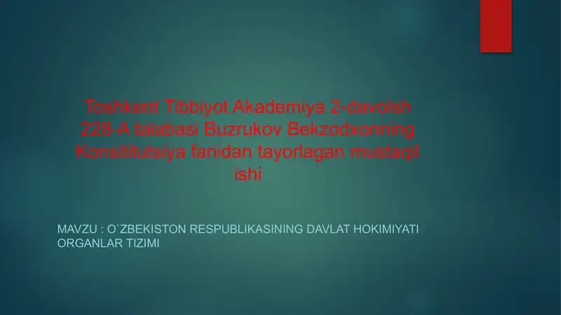 Toshkent Tibbiyot Akademiya
