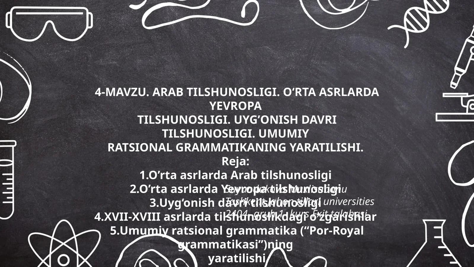 Arab Tilshunosligi va Yevropa Tilshunosligi