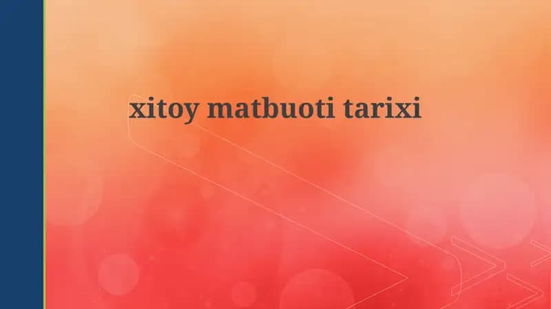 Xitoy matbuotining shakllanishi va rivojlanishi
