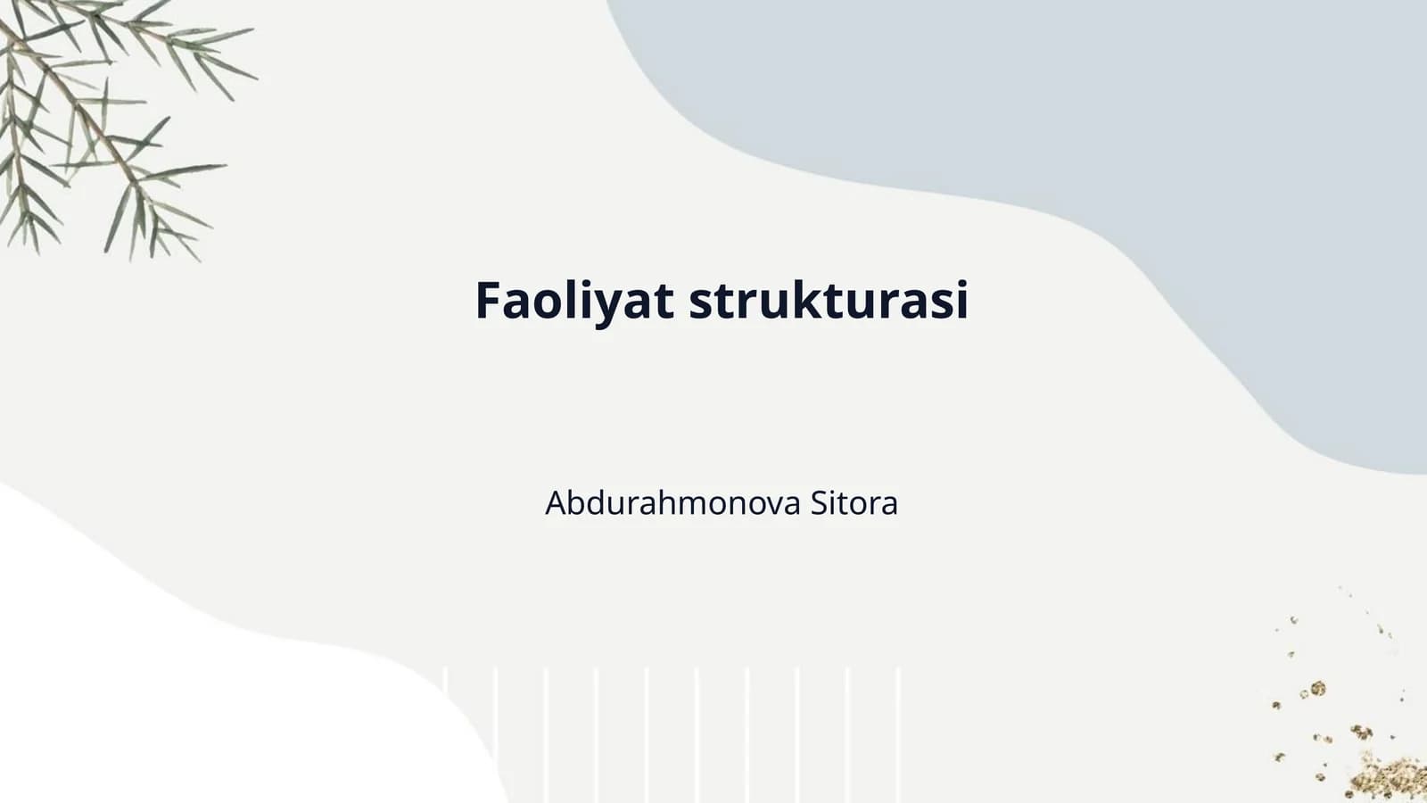 Faoliyat strukturasi