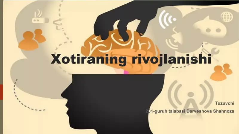 Xotiraning rivojlanishi