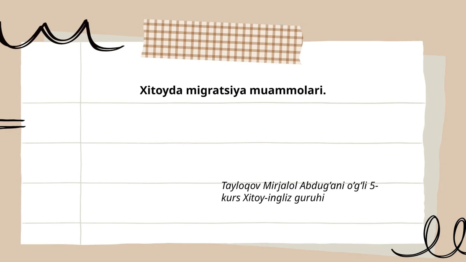 Xitoyda migratsiya muammolari