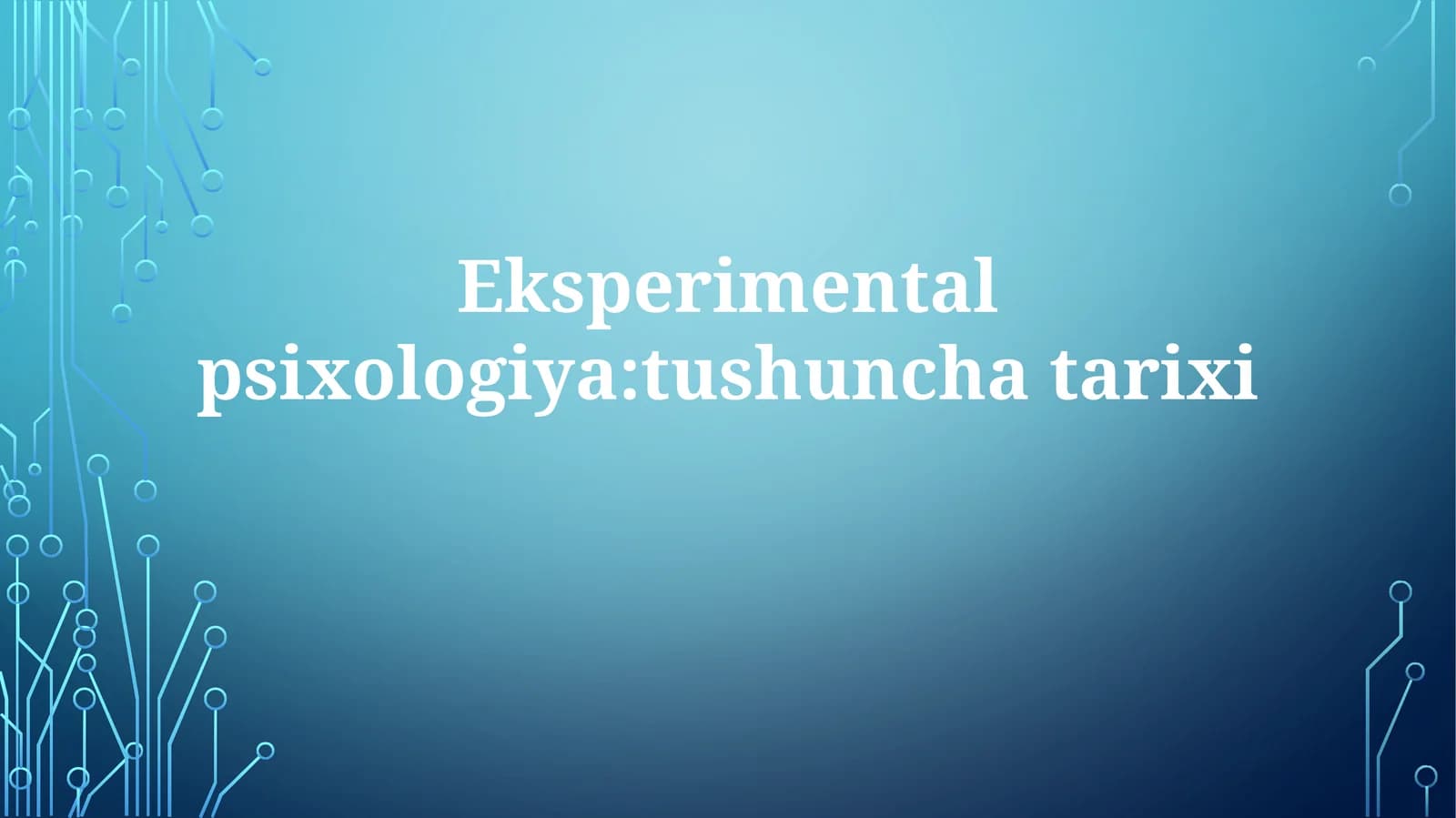 Eksperimentalpsixologiya:tushunchatarixi