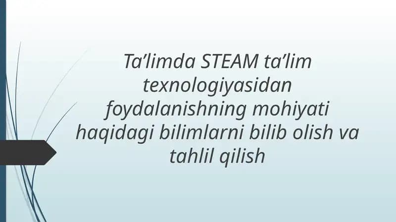 Ta'limda STEAM