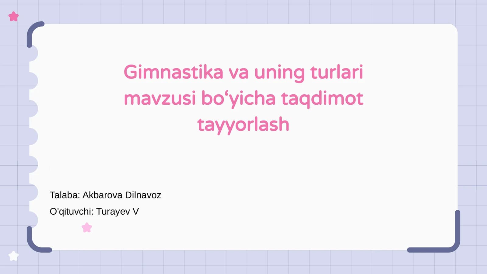 Gimnastika va uning turlari