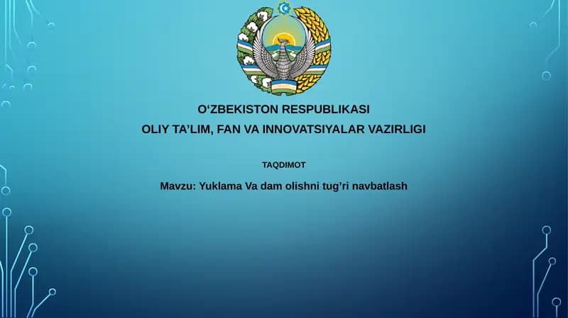Yuk va dam olish