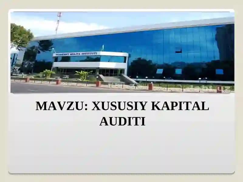 Xususiy Kapital Audit