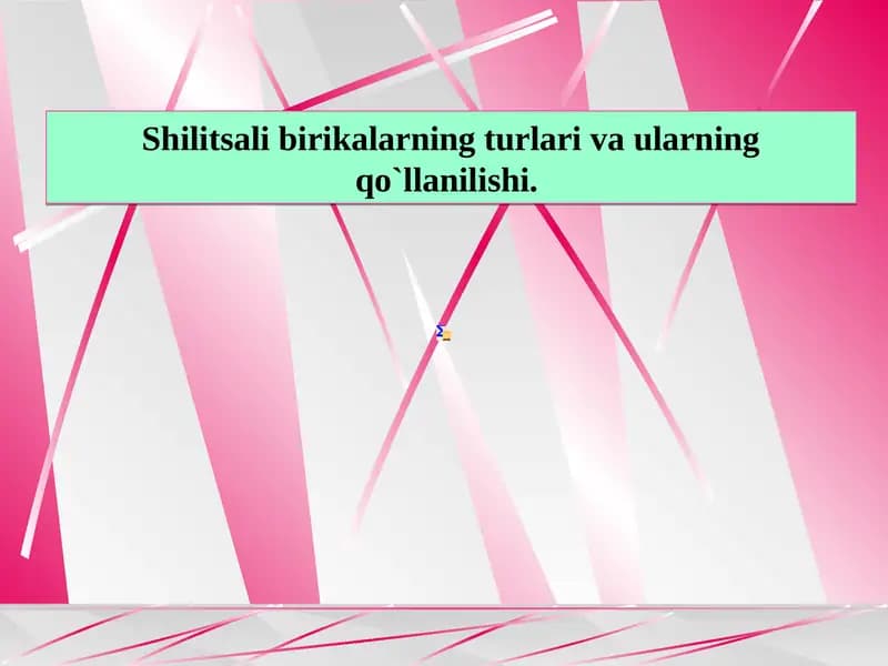 Shilitsali birikalarning turlari va ularning qo`llanilishi.