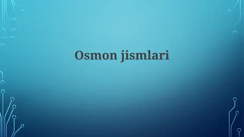 Osmonjismlari