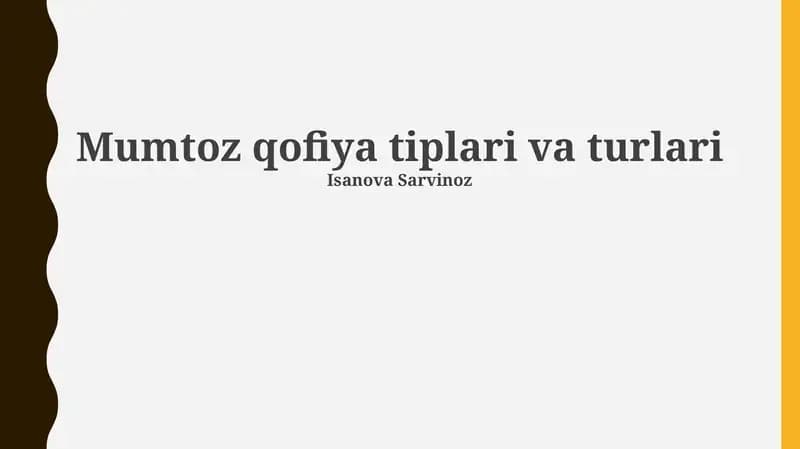 Qofiya tiplari va turlari