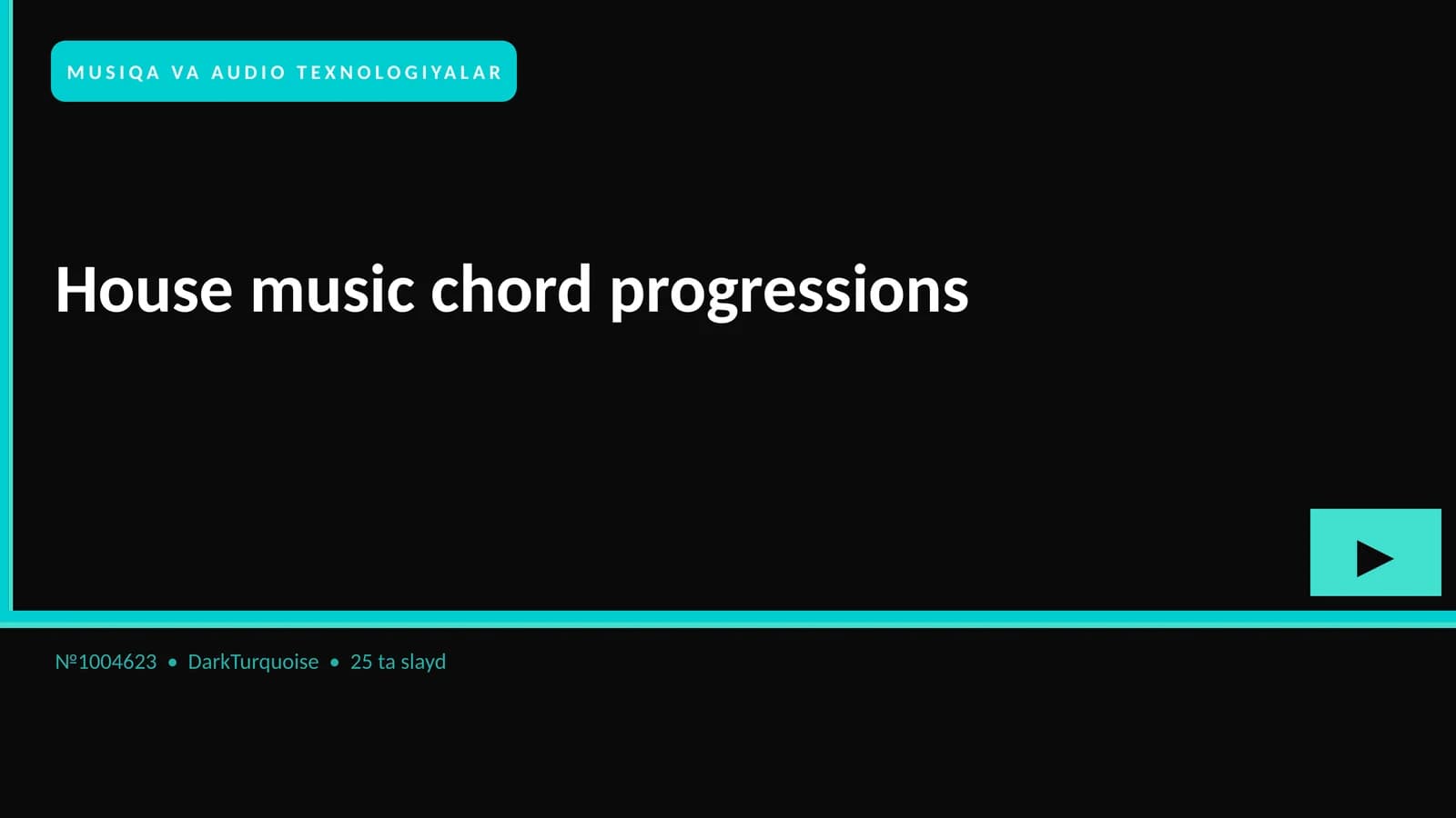 House music chord progressions