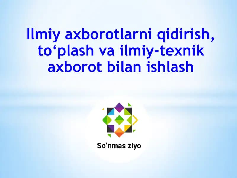 Ilmiy axborotlar