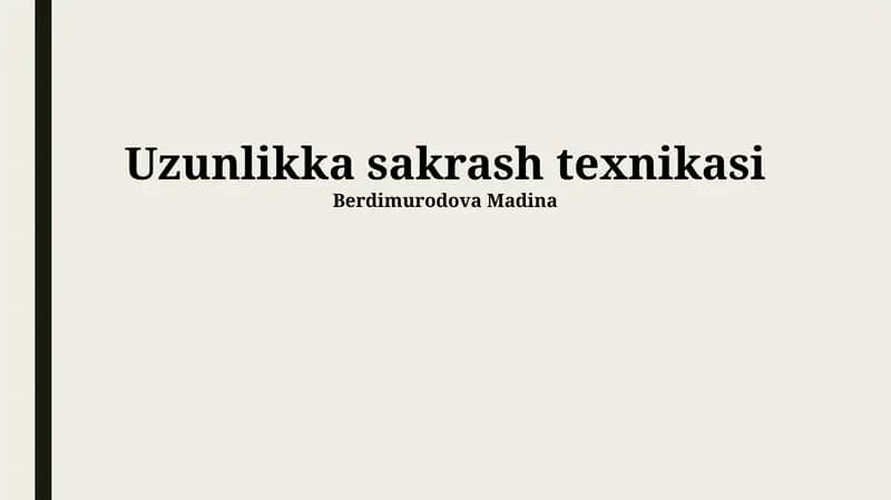 Uzunlikka sakrash texnikasi