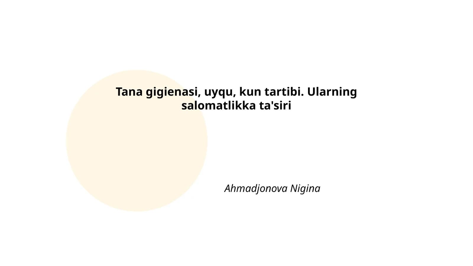 Tanani parvarishlashning salomatlikka ta'siri
