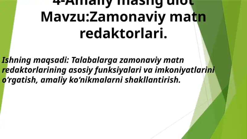 Zamonaviy matn redaktorlari