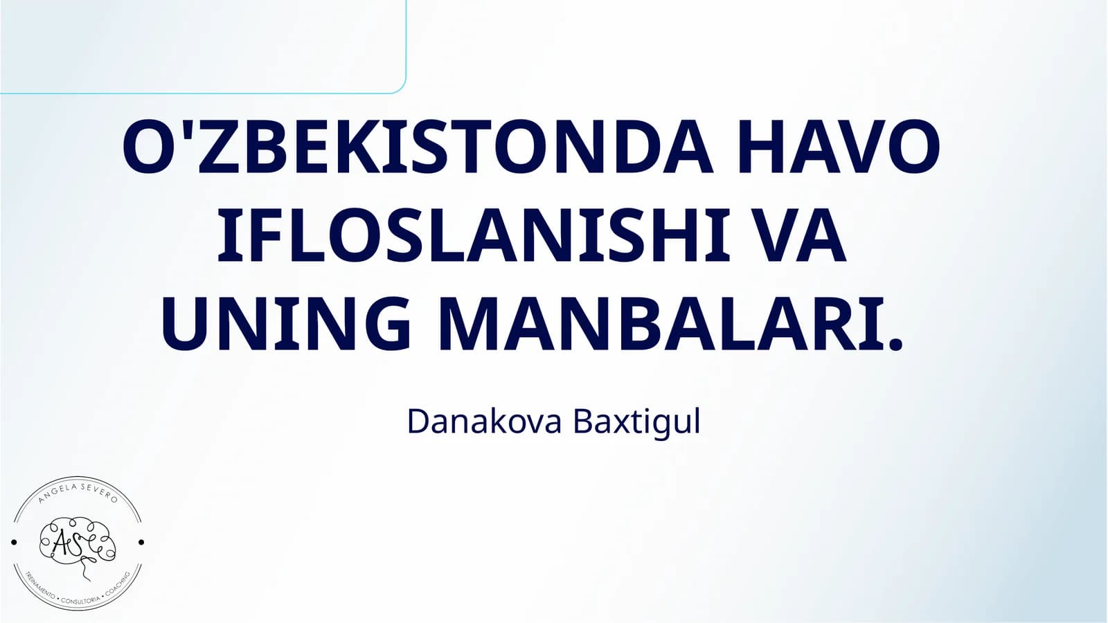 O'ZBEKISTONDA HAVO IFLOSLANISHI VA UNING MANBALARI