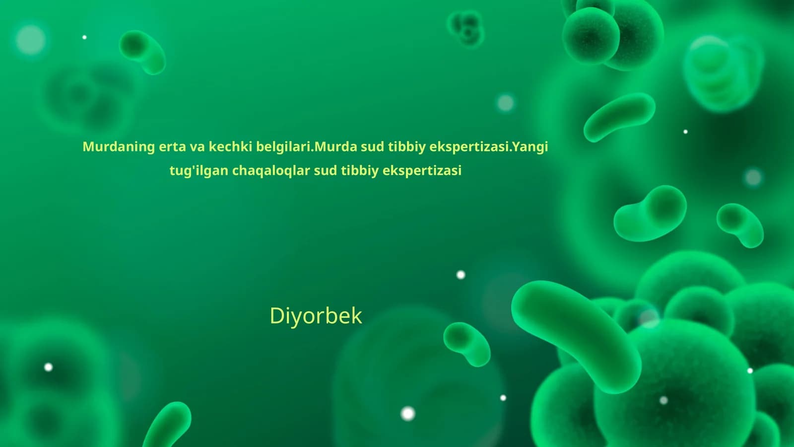 Murdaning erta va kechki belgilari