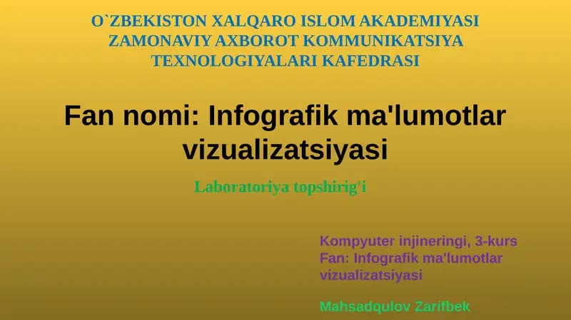 Infografik ma'lumotlar vizualizatsiyasi
