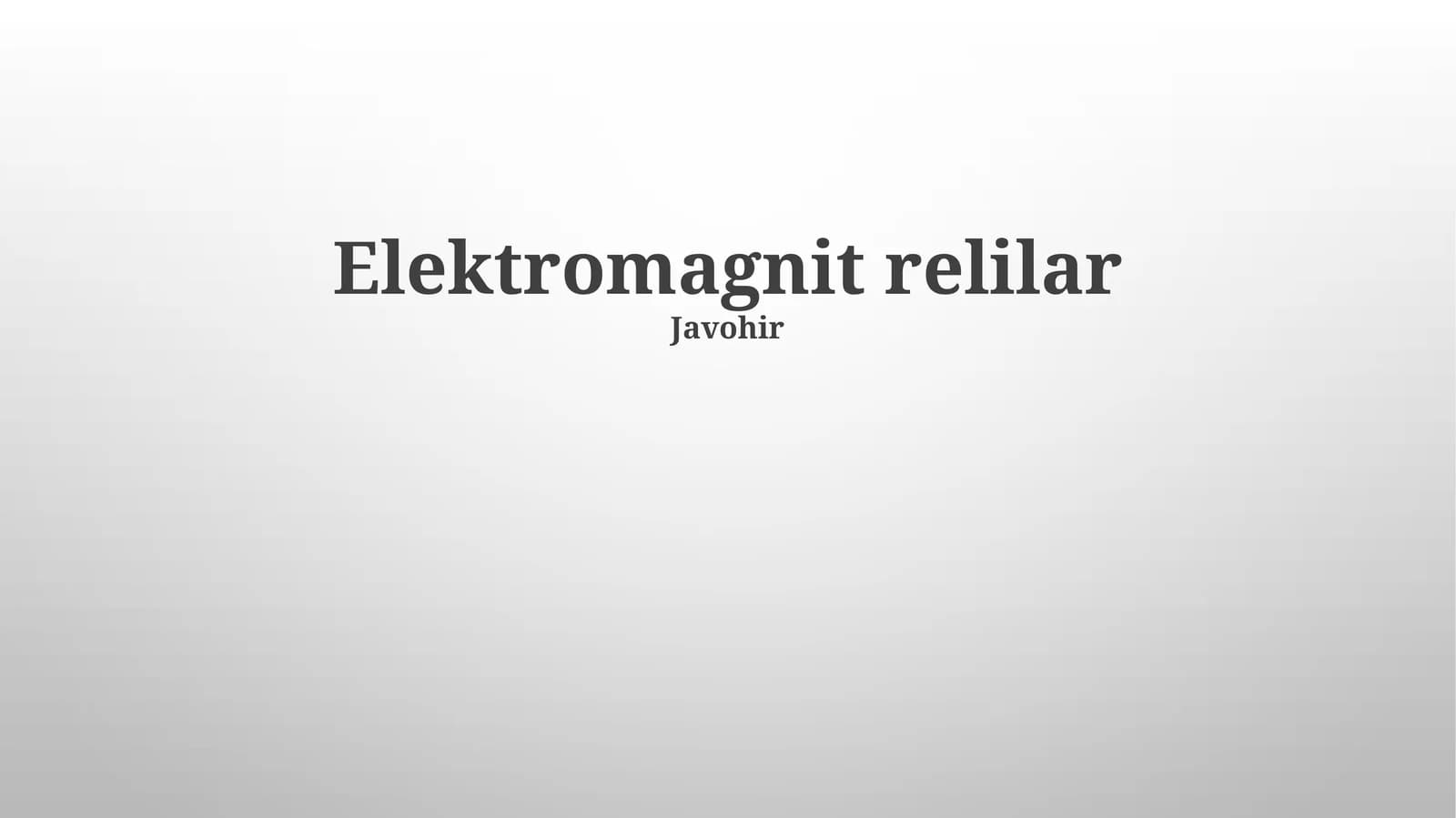 Elektromagnit relilar