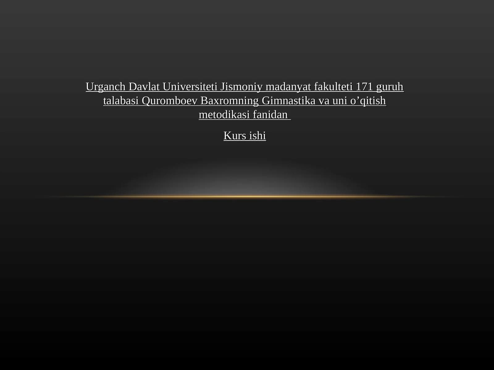 Umumrivojlantiruvchi va maxsus rivojlantiruvchi mashqlar