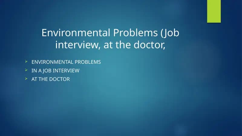 Environmental Problems