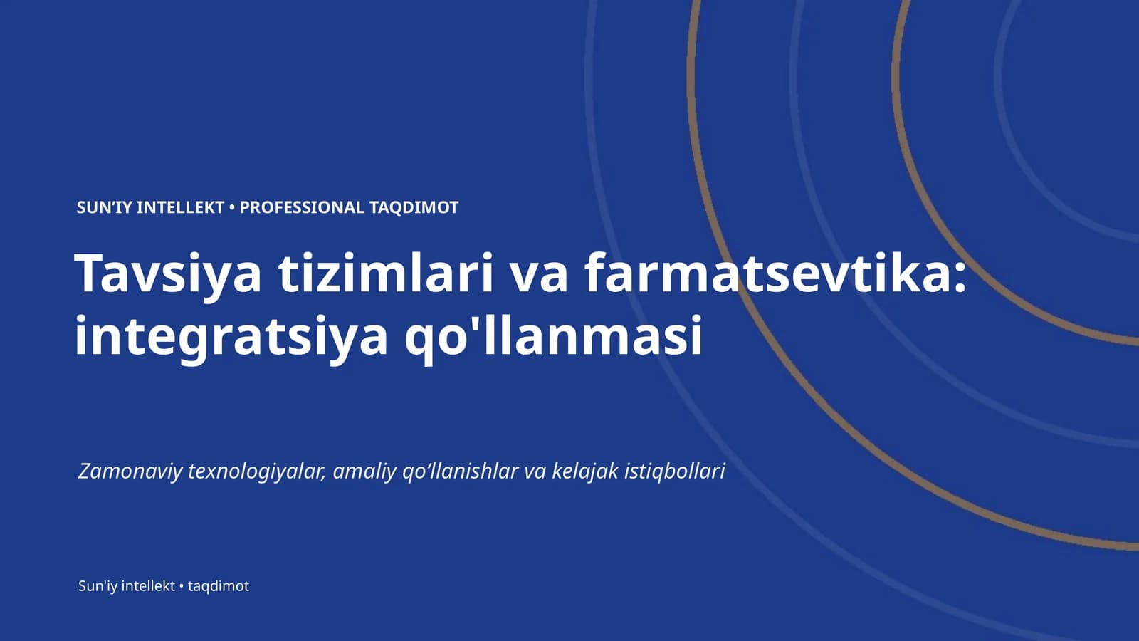 SUNʼIY INTELLEKT • PROFESSIONAL TAQDIMOT