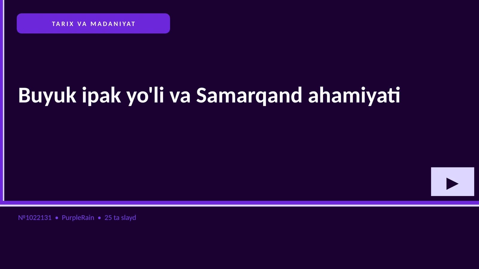 Buyuk ipak yo'li va Samarqand ahamiyati