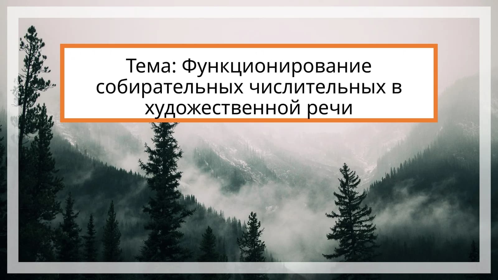Функционирование собирательных числительных в художественной речи