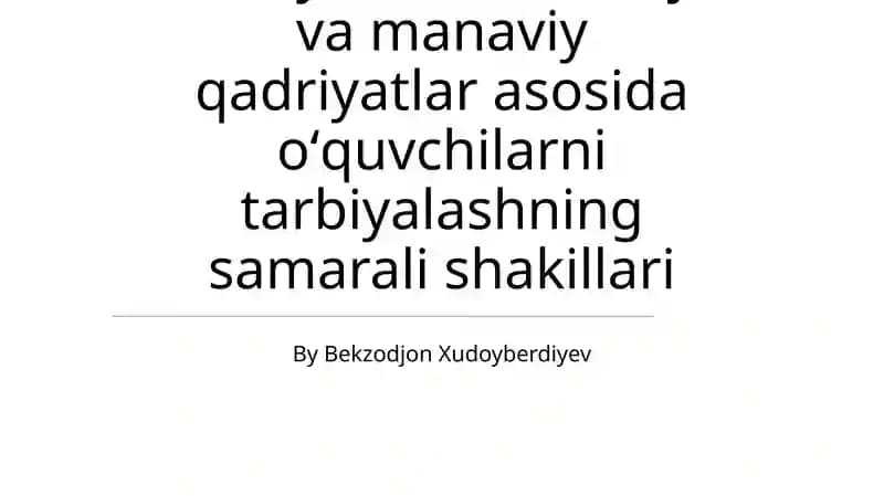 Innovatsion pedagogik texnologiyalarni qo‘llash