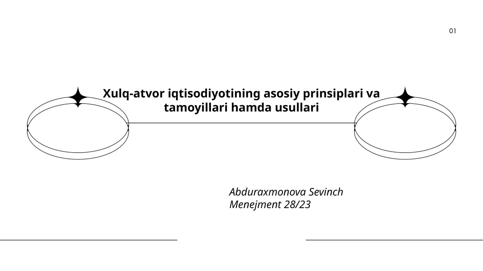 Xulq-atvor iqtisodiyotining asosiy prinsiplari va tamoyillari hamda usullari