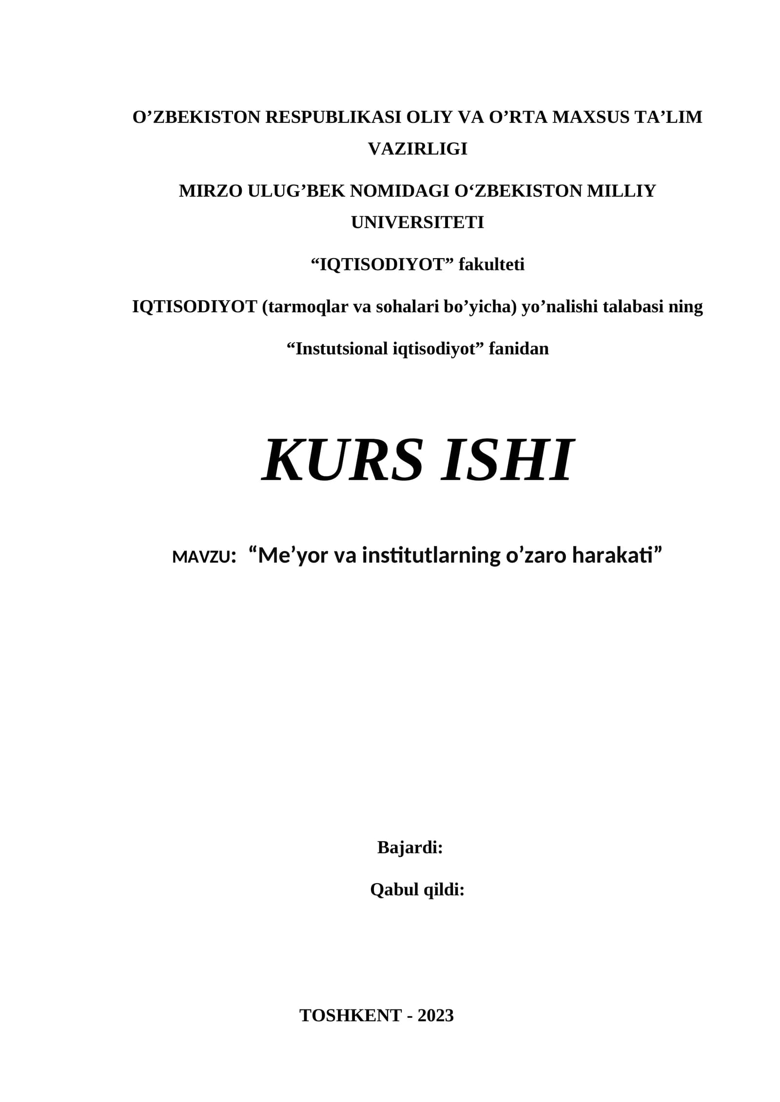 Shaxs rivojlanishi haqida tushuncha