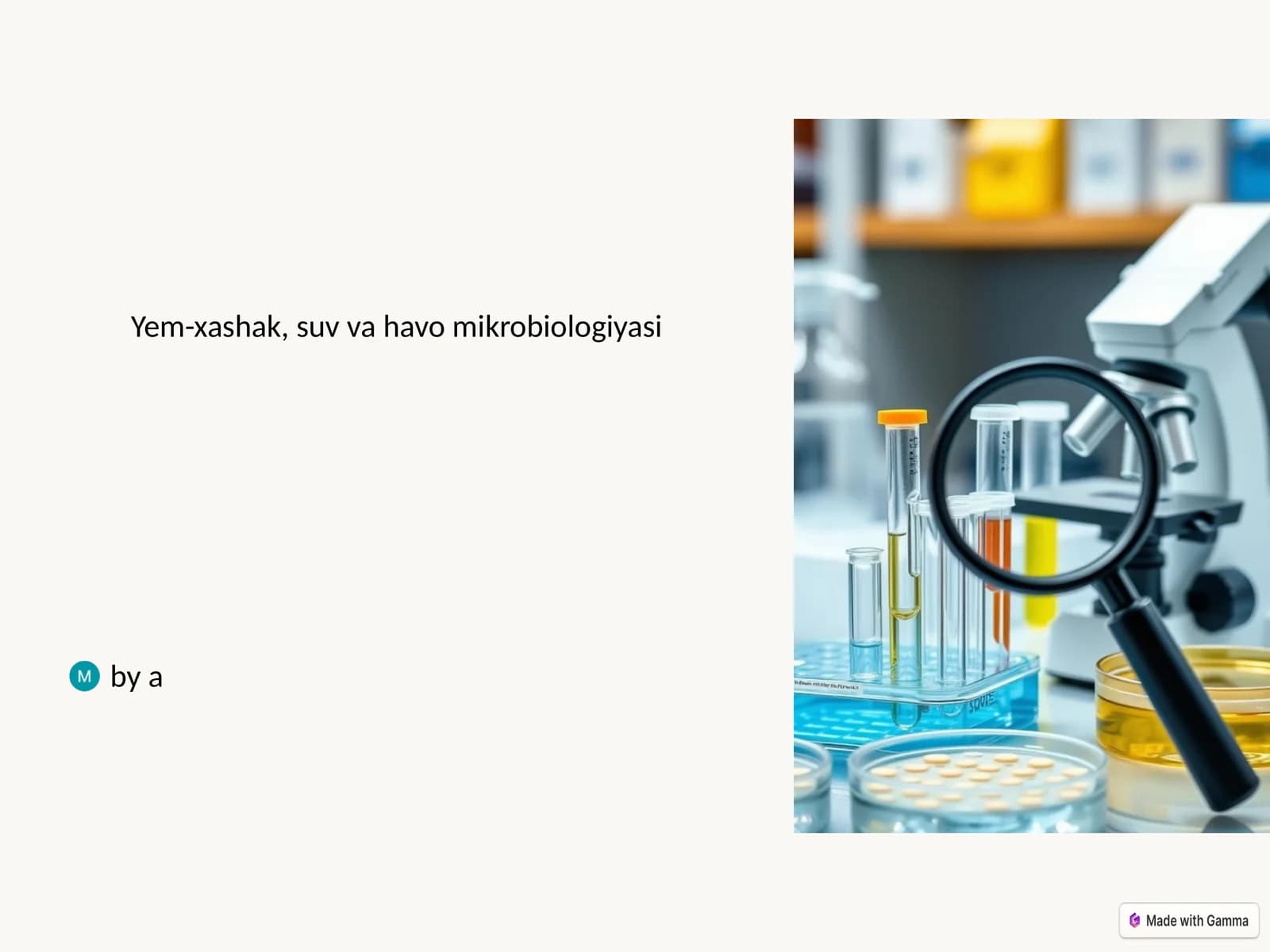 Yem-xashak, suv va havo mikrobiologiyasi