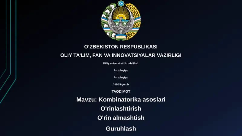 Kombinatorika asoslari