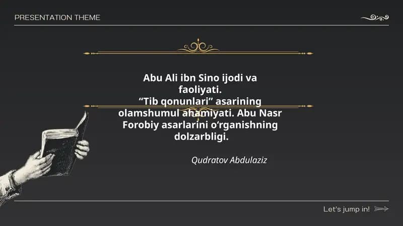 Abu Ali ibn Sino ijodi va faoliyati
