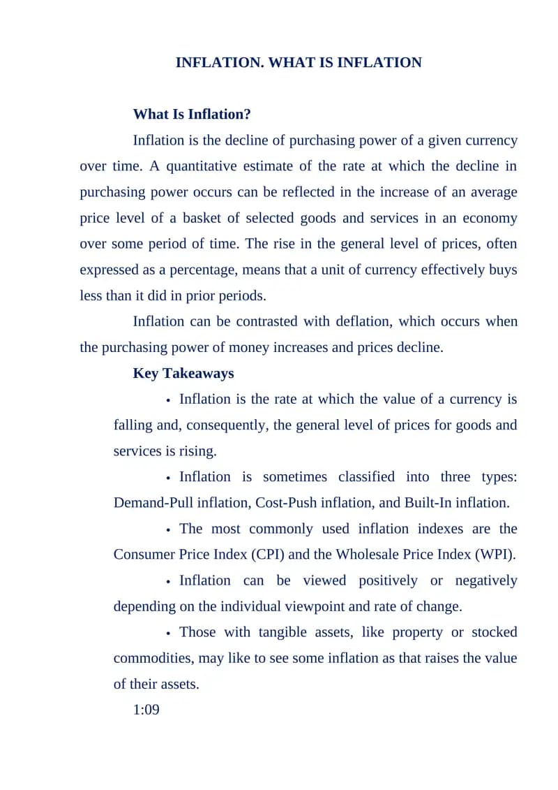 What Is Inflation?